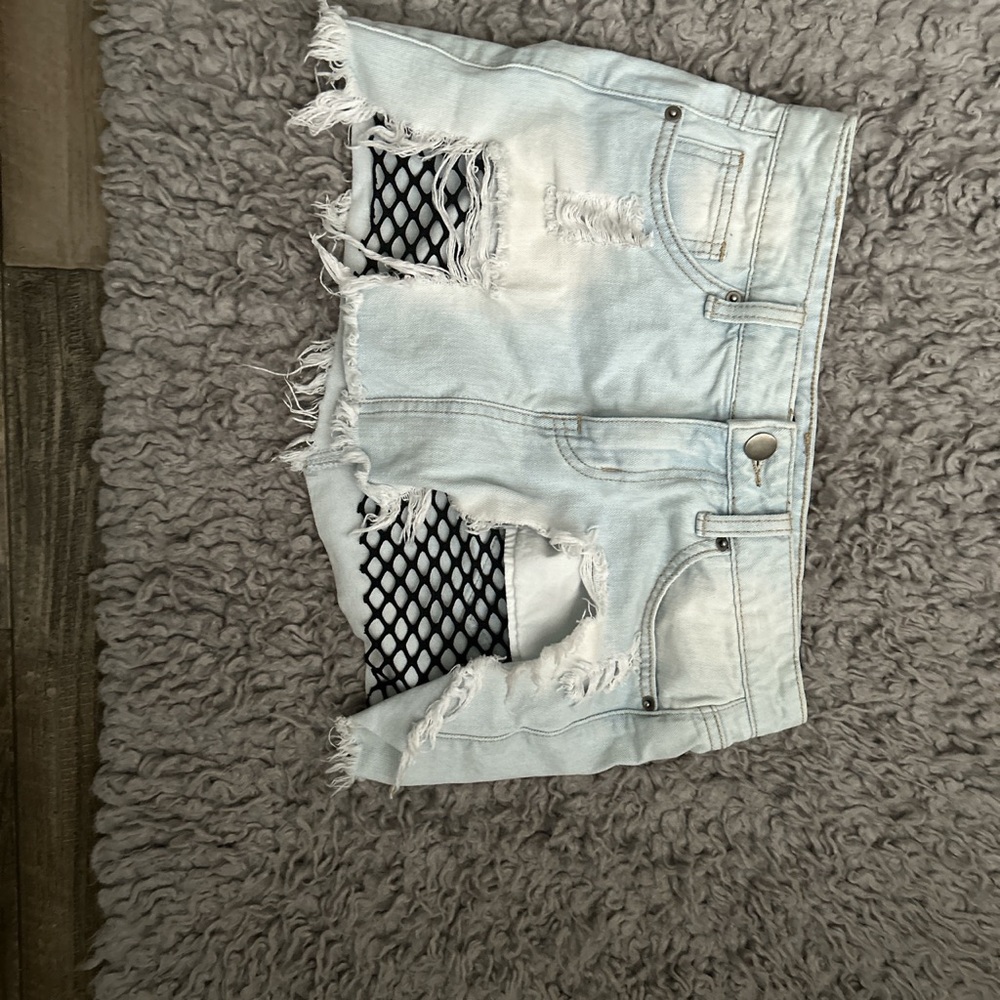 Mini Distressed Denim skirt